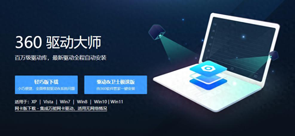 驱动下载中心_免费驱动程序更新工具_360驱动大师轻巧版推荐