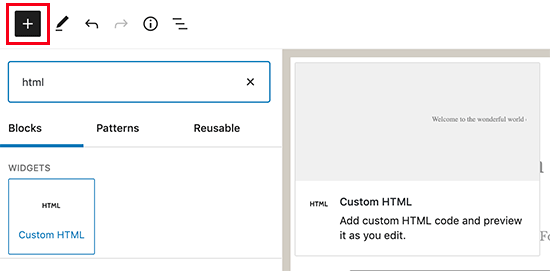 WordPress 教程_编辑WordPress网站HTML_WordPress块编辑器HTML编辑方法