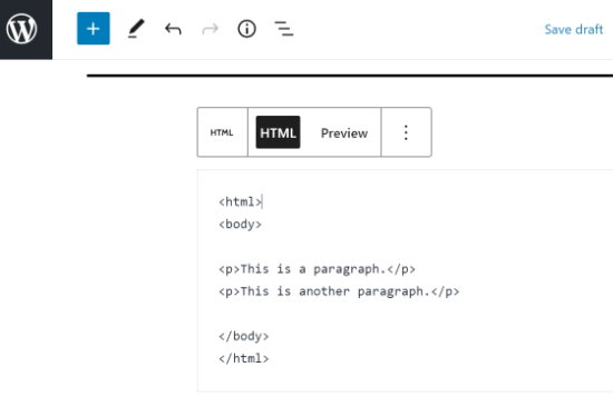 WordPress 教程_编辑WordPress网站HTML_WordPress块编辑器HTML编辑方法