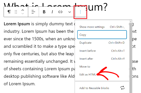 WordPress块编辑器HTML编辑方法_编辑WordPress网站HTML_WordPress 教程