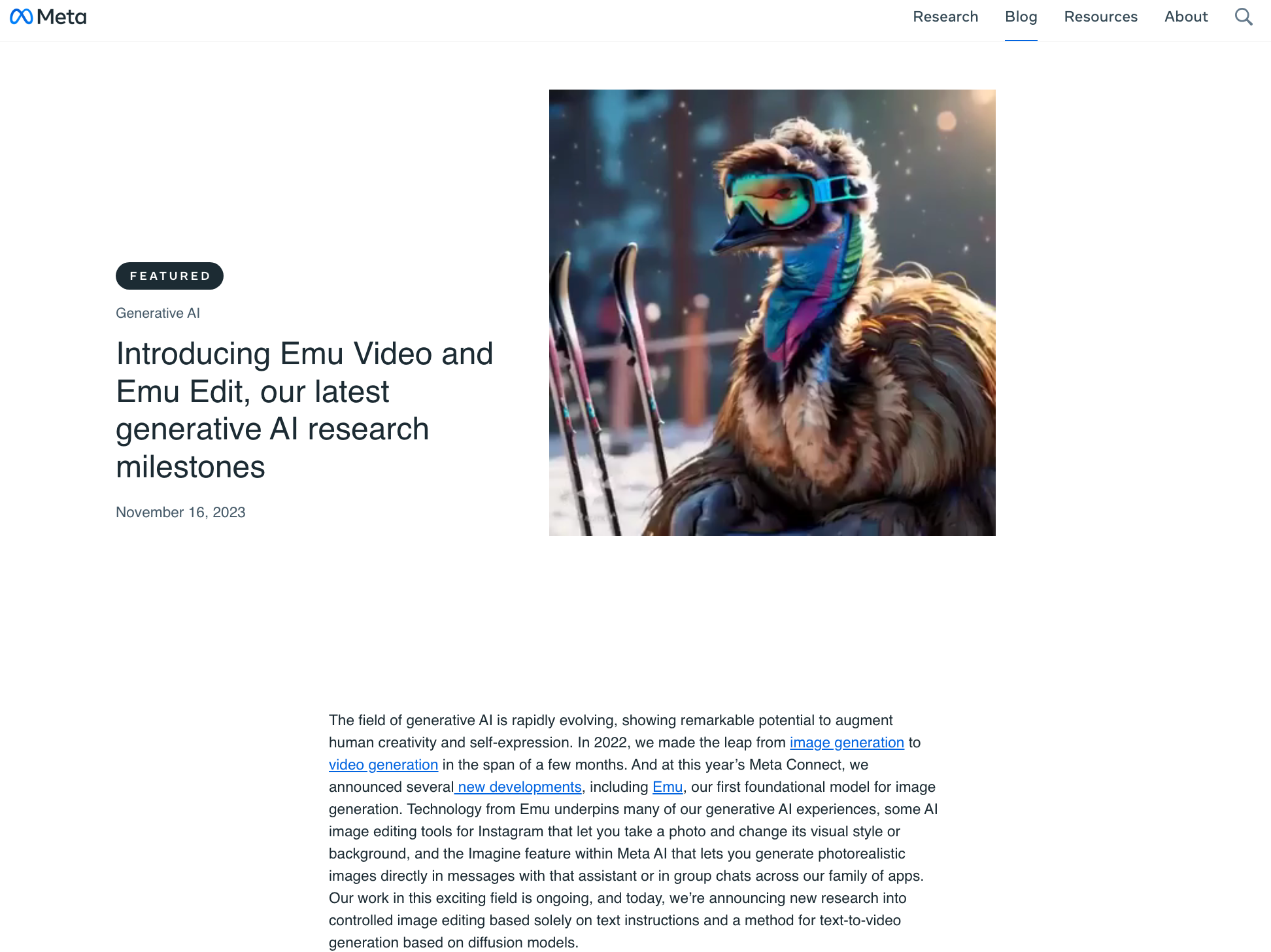 Emu Video AI video editing tool_Emu Edit text instruction video editing_视频剪辑工具